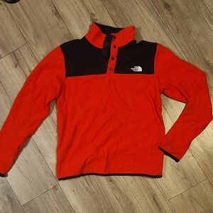The North Face Men's Zip-Up in Red and Black Sz Small